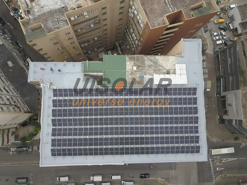 UISOLAR, 홍콩에서 121.8KW 삼각 실장 프로젝트 완료
